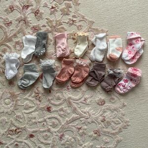 Baby Socks, 15 pairs, size range from 0-6 months